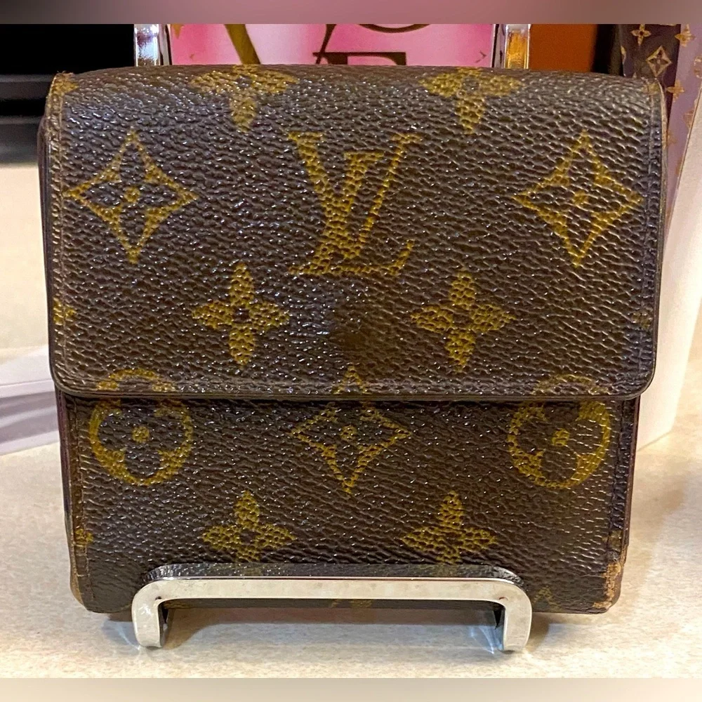 LOUIS VUITTON Monogram Portefeuille Elise Double-Sided Compact Wallet, FUC